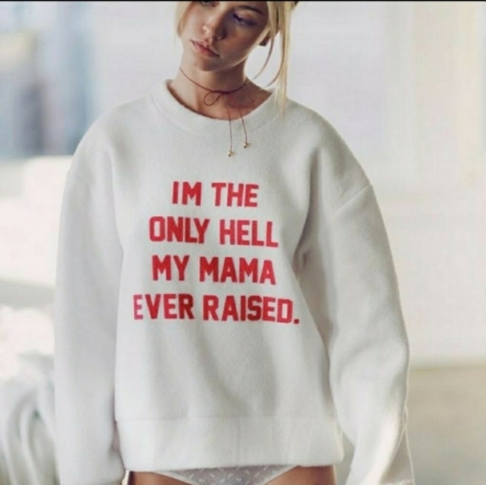 Daydream Nation “The Only Hell” White Graphic Sweater